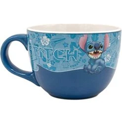 Lilo And Stitch Wavy Style Ceramic Soup Mug, 24-Ounces