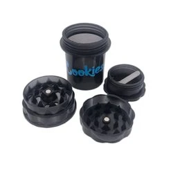 Grinder Herb Spice Grinder Hand-cranked Plastic Grinder With Handle 62mm Grinder Storage Tank 2 In 1（Black Blue） -Peugeot Shop 41HlZXLVnkL