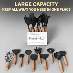 Cooking Utensil Holder, Cute Kitchen Counter Organizer, Utensil Caddy, Lovely Farmhouse Kitchen Decor (White) -Peugeot Shop 41HpwqD9JCL