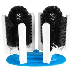 Glass Cleaner Brush - Bar And Restaurant Commercial Glass Washer Brush For 2 Glasses - Wine Glass, Bottle, And Cup Washer To Remove Water Spots & Stains