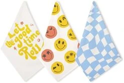 Kitchen Towels With Hanging Loop, Set Of 3-100% Cotton Kitchen Towels And Dishcloths Sets, Kitchen Hand Towels For Home, Farmhouse Dish Towels Or Tea Towels, 20 X 26 Inches (Luna Rosa) -Peugeot Shop 41HvKfSkjYL. AC