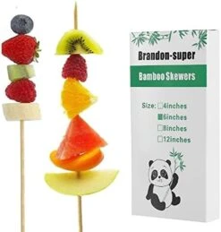 Natural Bamboo Skewers For BBQ,Appetizers,and More - Wooden Sticks For Grilling,Ideal For Appetizers,Cake Decoration,Cheese,Cocktail, Marshmallow 200 Count Pack -Peugeot Shop 41I2q5GXYvL. AC