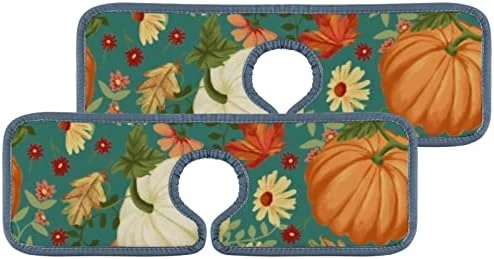 15" Microfiber Cloth Kitchen Faucet Absorbent Mat Splash Guard Drip Water Catcher Countertop Drying Protector Pads Faucet Behind For Bedroom Farmhouse Orange Halloween Pumpkins With Bats Stars 9 15" Microfiber Cloth Kitchen Faucet Absorbent Mat Splash Guard Drip Water Catcher Countertop Drying Protector Pads Faucet Behind For Bedroom Farmhouse Orange Halloween Pumpkins With Bats Stars - Image 9