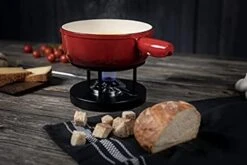 Uhn Rikon Induction Cast Iron Fondue Pot, 9.45", Red -Peugeot Shop 41IKZpWq7sL