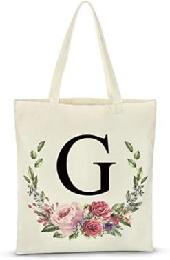 Personalized Floral Initial Tote Bag For Women Canvas Tote Bags Reusable Grocery Bags Shopping Bags 23 Personalized Floral Initial Tote Bag For Women Canvas Tote Bags Reusable Grocery Bags Shopping Bags -Peugeot Shop 41ILk4NIDFL. AC