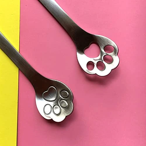 8-Pack Cat Paw Spoon 18/10 Stainless Steel Teaspoons, Sugar, Coffee, Cake, Dessert, Ice Cream Spoon Stirring Spoon, 5.9 Inch 3 8-Pack Cat Paw Spoon 18/10 Stainless Steel Teaspoons, Sugar, Coffee, Cake, Dessert, Ice Cream Spoon Stirring Spoon, 5.9 Inch - Image 3