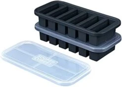 1/2-Cup Freezing Tray With Lid, Aqua, Makes 6 Perfect 1/2 Cup Portions, Freeze Pesto, Salsa, Sauce, Food -Peugeot Shop 41IRMJrj2L. AC