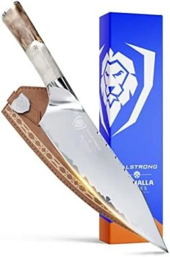 Chef Knife - 8 Inch - Valhalla Series - Premium 9CR18MOV HC Steel - Celestial Resin & Wood Handle - Razor Sharp Kitchen Knife - Professional Use - W/Leather Sheath -Peugeot Shop 41IUIetiMhL. AC