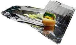 Grease Resistant Serving Bag With Side Gusset, Foil Lined Retains Heat For Outdoor Entertaining, Hot Dog Bag, Pack Of 25 -Peugeot Shop 41IVn1HmEQL. AC
