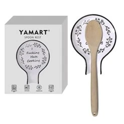 Ceramic Spoon Rest, Cute Spoon Holder For Stove Top And Kitchen Counter, Large Size Utensil Rest For Ladles, Modern Farmhouse Kitchen Decorative -Peugeot Shop 41IeJUUqJzL