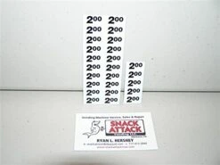 (25) Snack Vending Machine $2.00 / $2.05 Price Labels!