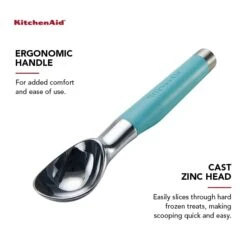 KitchenAid KO117OHAQA Gourmet Ice Cream Scoop, One Size, Matte Aqua Sky -Peugeot Shop 41IqXjNtZnL