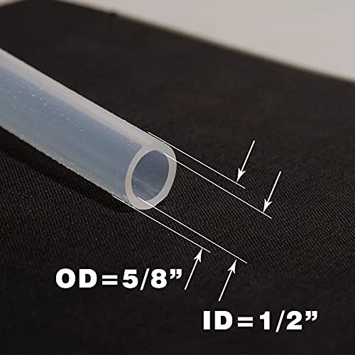 1/2" ID X 5/8" OD Silicone Tubing, Food Grade High Temp Tube Hose For Home Brewing, Beer Line, Kegerator, Wine Making Air Line By Proper Pour (10Ft) 2 1/2" ID X 5/8" OD Silicone Tubing, Food Grade High Temp Tube Hose For Home Brewing, Beer Line, Kegerator, Wine Making Air Line By Proper Pour (10Ft) - Image 2