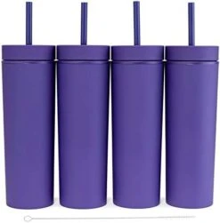 KINNY TUMBLERS (4 Pack) 16oz Matte Pastel Colored Acrylic Tumblers With Lids And Straws | Double Wall Plastic Tumbler With Lid And Straw Bulk Cold Reusable Cup -Peugeot Shop 41IslGlhqWL. AC