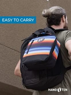 Basic Insulated Lunch Bag For School And Work, Thermal Reusable Office Lunch Box For Kids, Boys, Girls, Men, Women (Summer Sunset Stripes) -Peugeot Shop 41IunRAWqlL