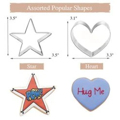 Cookie Cutters 4" To 3" Set Of 6 Mickey & Minnie Mouse Unicorn Dinosaur Heart Star Hot Biscuit Cake Fondant Pancake Cutter Mold For Kids Children Holiday Celebration Birthday Party -Peugeot Shop 41Iv3UxXtLL