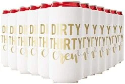 Irty Thirty Crew Can Coolers, 30th Birthday Party Coolies, Set Of 12, Black/White And Gold Thirtieth Birthday Cup Coolers, Perfect For Birthday Parties, Birthday Decorations (Black, Regular) 14 Irty Thirty Crew Can Coolers, 30th Birthday Party Coolies, Set Of 12, Black/White And Gold Thirtieth Birthday Cup Coolers, Perfect For Birthday Parties, Birthday Decorations (Black, Regular) -Peugeot Shop 41Ixc6t3E2L. AC