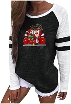 Sweatshirts For Women Loose Fit Fall Fashion Sweatshirts Long Sleeve Christmas Print Loose Tops Pullover Top Streetwear -Peugeot Shop 41IznwItAhL. AC