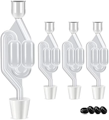 ONEBOM Fermentation Airlock 3 Pack, S Type Airlock Twin Bubble With Grommets For Wine Sauerkraut Making 9 ONEBOM Fermentation Airlock 3 Pack, S Type Airlock Twin Bubble With Grommets For Wine Sauerkraut Making - Image 9