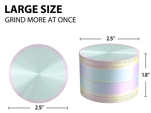 ITDAY Grinder 2.5 Inch Colorful White 3 ITDAY Grinder 2.5 Inch Colorful White - Image 3