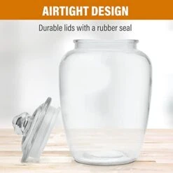 Glass Jars With Airtight Lid - Set Of 2 Large Apothecary Jar - 2 Pc Glass Jar Set – Canisters Sets For The Kitchen For Cookies, Flour, Sugar, Rice - Holds 75oz 9.5 X 5.5-inch 9 Glass Jars With Airtight Lid - Set Of 2 Large Apothecary Jar - 2 Pc Glass Jar Set – Canisters Sets For The Kitchen For Cookies, Flour, Sugar, Rice - Holds 75oz 9.5 X 5.5-inch -Peugeot Shop 41J9eLzjtgL