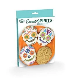Genuine Fred SWEET SPIRITS Day Of The Dead Cookie Cutter/Stampers, Set Of 4 -Peugeot Shop 41JBRNikOBL