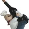Chef Holding A Wine Bottle Figurine, 8"