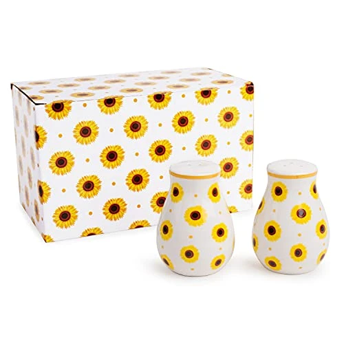 Unflower Salt And Pepper Shaker Set In Decorative Sunflower Box-Sunflower Décor - Sunflower Kitchen -Yellow And White Salt And Pepper Shakers 2 Unflower Salt And Pepper Shaker Set In Decorative Sunflower Box-Sunflower Décor - Sunflower Kitchen -Yellow And White Salt And Pepper Shakers - Image 2