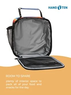 Basic Insulated Lunch Bag For School And Work, Thermal Reusable Office Lunch Box For Kids, Boys, Girls, Men, Women (Summer Sunset Stripes) -Peugeot Shop 41JIq2LASUL