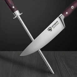 10 Inch Honing Steel With Pakkawood Handle, Knife Sharpener Rod, Professional Knife Sharpening Steel -Peugeot Shop 41JK5GPiUmL