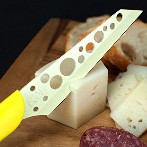 / 4.5" Cheese Knife With Sheath, Colorful Knife, Swiss-Cheese-Holes In Blade Prevent Sticking, Fun Cheese Knives 2 / 4.5" Cheese Knife With Sheath, Colorful Knife, Swiss-Cheese-Holes In Blade Prevent Sticking, Fun Cheese Knives - Image 2