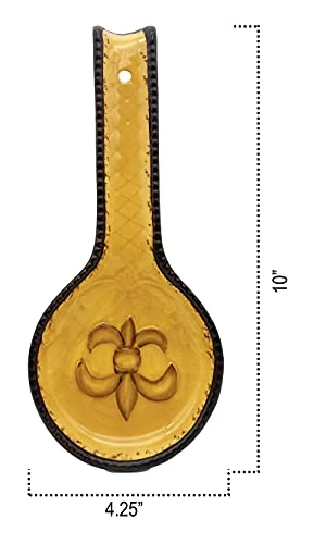 Tuscany Colorful Hand Painted Fleur De Lis **Collection** By ACK (Yellow Spoon Rest) 1 Tuscany Colorful Hand Painted Fleur De Lis **Collection** By ACK (Yellow Spoon Rest)