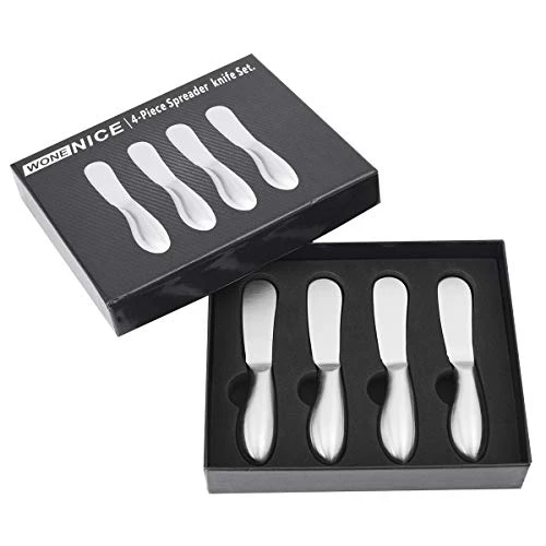 Spreader Knife Set, 4-Piece Cheese And Butter Spreader Knives, One-piece Stainless Steel, Gifts For Father's Day/Christmas, Birthday/Parties, Wedding/Anniversary And Thanksgiving Day 3 Spreader Knife Set, 4-Piece Cheese And Butter Spreader Knives, One-piece Stainless Steel, Gifts For Father's Day/Christmas, Birthday/Parties, Wedding/Anniversary And Thanksgiving Day - Image 3