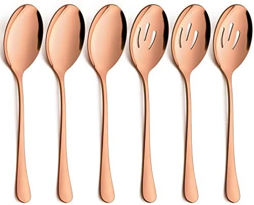 6-Piece Large Rainbow Serving Spoons, Rainbow Slotted Serving Spoons, 9.8Inch Stainless Steel Serving Utensils For Party Buffet Restaurant Banquet Dinner Catering, Dishwasher Safe 12 6-Piece Large Rainbow Serving Spoons, Rainbow Slotted Serving Spoons, 9.8Inch Stainless Steel Serving Utensils For Party Buffet Restaurant Banquet Dinner Catering, Dishwasher Safe - Image 12