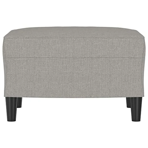 Footstool, Footrest Stool Light Grey Color Wood Frame For Hallway 3 Footstool, Footrest Stool Light Grey Color Wood Frame For Hallway - Image 3