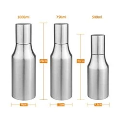 Olive Oil Dispenser 17oz Oil Bottle Stainless Steel Leak Proof Olive Oil Decanter For Kitchen (500ML) -Peugeot Shop 41JwubmJcxL