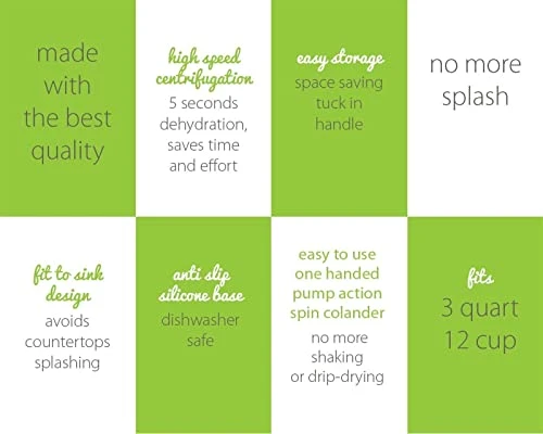 Salad Spinner Collapsible Compact Vegetable Washer White And Green Cleaner Fruit Dryer Noodle Colander Lettuce Strainer Veggie Wash Easy To Store Foldable Handle 5 Salad Spinner Collapsible Compact Vegetable Washer White And Green Cleaner Fruit Dryer Noodle Colander Lettuce Strainer Veggie Wash Easy To Store Foldable Handle - Image 5