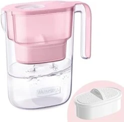 200-Gallon Long-Life Elfin 5-Cup Water Filter Pitcher With 1 Filter, NSF Certified, 5X Times Lifetime, Reduces Chlorine, BPA Free, Pink -Peugeot Shop 41K985ygd4L. AC