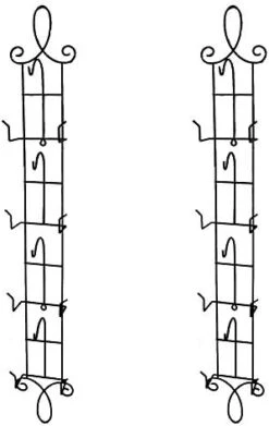 2 Pcs Tea Cup Display Rack Vertical Wall Stand Teacup Saucer Holder For China Coffee Mug Organizer Black -Peugeot Shop 41KE5F4BlZL. AC