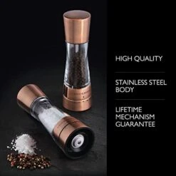 Cole & Mason OLE & MASON Derwent Pepper Grinder - Copper Mill Includes Gourmet Precision Mechanism And Premium Peppercorns