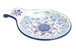 Blue Talavera Ceramic Spoon Rest, House Warming Gift, Dishwasher Safe