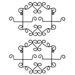 MyGift Set Of 2 Wall Mounted Plate Display Rack For Tea Cup And Saucer With Vintage Black Metal Decorative Scrollwork Design -Peugeot Shop 41KMCFhrGWL