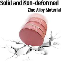 Spice Grinder Manual, 2.5" Weed Grinder Pink Grinder For Weed Herb Grinder Kitchen With Cleaning Tool, Aluminum Alloy