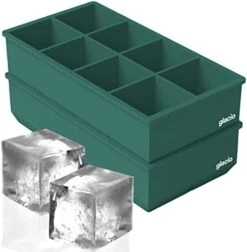 Glacio Ice Cube Trays Silicone - Large Ice Tray Molds For Making 8 Giant Ice Cubes For Whiskey - 2 Pack -Peugeot Shop 41KeXVMAMoL. AC