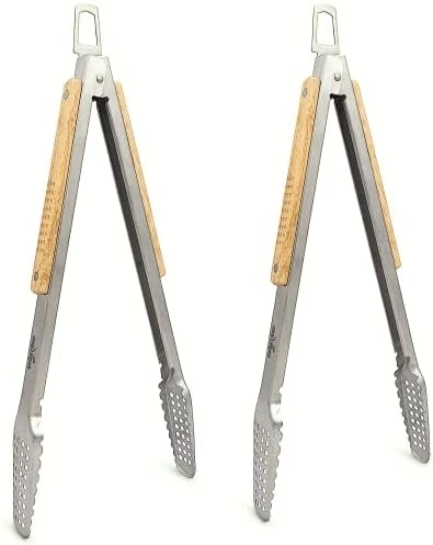 16" BBQ Grill Tongs – Kitchen & Extra Long Grilling Tongs, Stainless Steel With Durable Oak Handles, Metal Tongs For Cooking, Barbecue Tongs, Ergonomic Design 10 16" BBQ Grill Tongs – Kitchen & Extra Long Grilling Tongs, Stainless Steel With Durable Oak Handles, Metal Tongs For Cooking, Barbecue Tongs, Ergonomic Design - Image 10