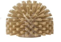 PARTA 45005EC25 Plastic Multi-Purpose Valve Brush, Pipe Brush, Round Brush With Polyester Bristles, Color Coded For Commercial Cleaning, Kitchen, Restaurant, Bathroom, 3.9 X 5 X 3.9 Inches, Tan