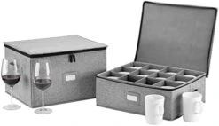 China Storage Container For Saucer And Appetizer Plates - 7" W X 5.5" H - Includes 12 Felt Dividers. Hard Shell And Stackable -Peugeot Shop 41KlBP9E9LL. AC