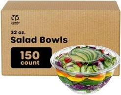 [50 Sets - 32 Oz.] Clear Plastic Salad Bowls To Go With Airtight Lids -Peugeot Shop 41KlQ4aPPBL. AC