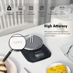 Digital Food Scale Small Kitchen Scales Weight In Grams And OZ For Cooking Baking Weight Loss, Stainless Steel Tare & Backlit LCD Display, Black 8 Digital Food Scale Small Kitchen Scales Weight In Grams And OZ For Cooking Baking Weight Loss, Stainless Steel Tare & Backlit LCD Display, Black -Peugeot Shop 41KnFI14dFL