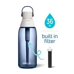 Brita Insulated Filtered Water Bottle With Straw, Reusable, BPA Free Plastic, Night Sky, 36 Ounce -Peugeot Shop 41KuiZcPqaL